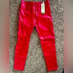 Freddy red faux leather pants